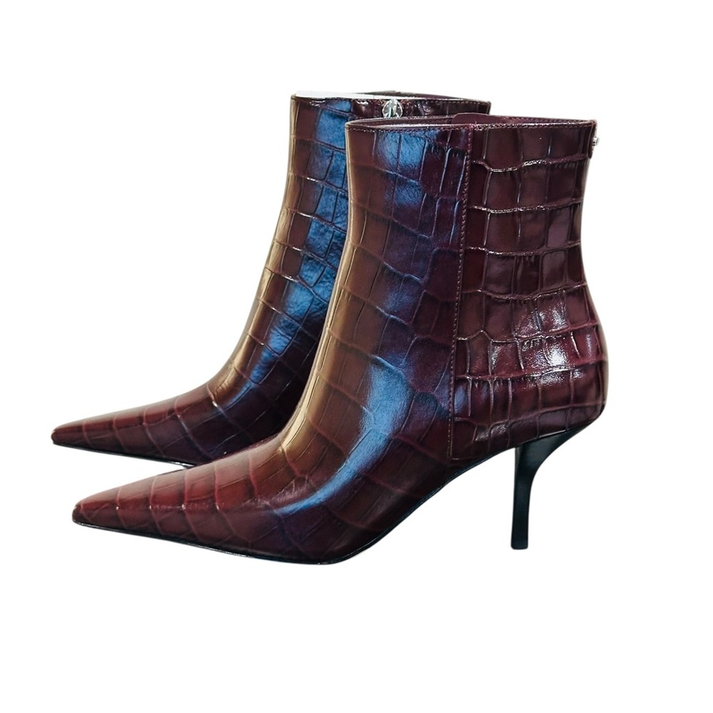 ✨ Michael Kors Selina Heeled Bootie – Oxblood Leather – Size 7.5M - Picture 15 of 15